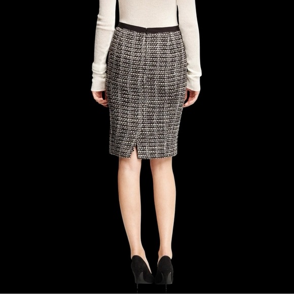 J. Crew ‘No. 2 Pencil Skirt’ in Black & Gray Marled “Midnight Tweed” Size 12 - Picture 3 of 16